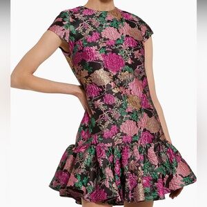 Mac Duggal Brocade Floral Cocktail Minidress